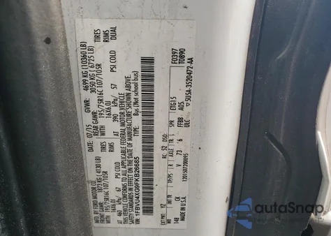 2015 Ford Transit T-350 Hd from USA, damaged, VIN 1FBVU4XG9FKB26685